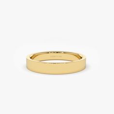 14K Flat 3MM wedding band – FERKOS FJ Classic Couple Rings In Yellow Gold With Thick Band, Classic Couple Rings With Simple Round Band, Classic Yellow Gold Couple Rings With Thick Band, Classic Yellow Gold Stackable Rings With Simple Design, Classic 14k Gold Couple Rings With Simple Design, Minimalist Stackable Rings With Polished Edges For Wedding, Minimalist Stackable Wedding Rings With Polished Edges, Classic Couple Rings With Simple Design For Anniversary, Minimalist Yellow Gold Thick Band Wedding Ring