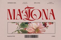 a magazine cover with flowers on it and the word mayona written in red ink