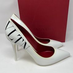 Authentic And New. Original Box And Dust Bag Included Valentino Heels Aesthetic, Wedding Heels Valentino, Valentino Chunky Heels, Valentino Pointed Heels, Valentino Vlogo Heels, Valentino Heels, Black Satin Heels, Valentino Studded Heels, Sparkle Heels