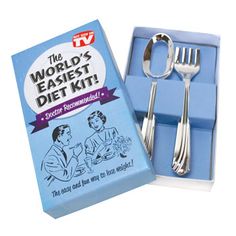 the world's fastest diet kit includes forks, spoons and an empty box