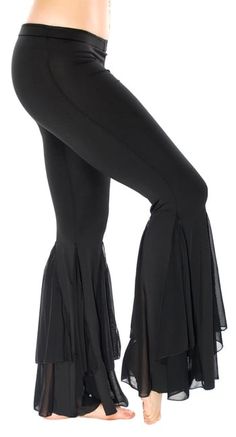 Handkerchief Hem Tribal Fusion Dance Pants in Black Traditional Harem Pants With Drape For Women, Luxury Bottoms With Traditional Drape For Festivals, Tap Dance Costumes Pants, Fringe Dance Costume Pants, Arabe Costume Woman, Traditional Drape Harem Pants For Women, Fusion Dance, Belly Dance Dress, Dance Pants