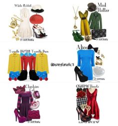 the different types of clothes and shoes are shown in this image, with words above them