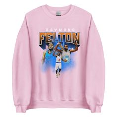 Raymond Felton "Vintage" Sweatshirt - Fan Arch Fitted Sweater, Air Jet, Knit Collar, Vintage Sweatshirt, Rib Knit, Light Pink, Yarn, Spandex, Collar