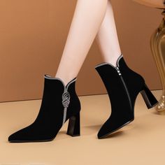 $78.00 Elegant Heeled Boots With Rhinestones For Formal Occasions, Embellished Ankle Boots For Winter, Winter Embellished Ankle Boots, Embellished Closed Toe Boots For Formal Occasions, Elegant Rhinestone Heeled Boots For Formal Occasions, Formal Embellished Closed Toe Boots, Formal Rhinestone Boots For Winter, Elegant Embellished Ankle Heeled Boots, Elegant Winter Heels With Rhinestones