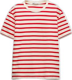 Zara Short Sleeve Top For Summer, Zara Short Sleeve T-shirt For Summer, Zara Short Sleeve Summer Tops, Summer Striped Crew Neck Short Sleeve Top, Striped Short Sleeve Crew Neck Top For Summer, Striped Crew Neck Short Sleeve Top For Summer, Zara Crew Neck T-shirt For Summer, Zara Striped Crew Neck Top, Zara Cotton Short Sleeve Top For Summer