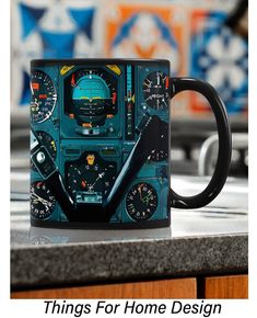 Introducing our Pilot Instrument Mugs - the perfect gift for the aviation enthusiast in your life! These mugs feature a detailed graphic of an airplane cockpit with all the instruments and dials a pilot needs to fly. Made with high-quality ceramic, these mugs are durable and perfect for everyday use. Whether you're a pilot, air traffic controller, or an aviation enthusiast, these mugs are sure to impress. They make great retirement gifts, birthday gifts, or even Father's Day gifts for the specia Airplane Gifts, Mechanic Gifts, Car Mechanic, Mug Printing, Vintage Lettering, Retirement Gifts, Gifts For Men, Ceramic Mugs, Mother Day Gifts