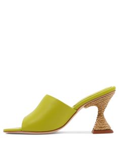 Height: 9 cm Heel Type: HighPaloma Barceló"Brigite" sandals100% Leather - 100% cuoio Chic High Heels, Spring Sandals, Top Designer Brands, Heel Type, High End Fashion, Green Leather, Woman Colour, Paloma, Wedge Heels