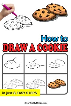 how to draw a cookie in just 8 easy steps with pictures and instructions for kids