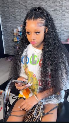 Wig Black Women Hairstyles, Hair Prom Ideas, Curly Hair Natural Curls Hairstyles, Straight Wig Hairstyles Black Women, Straight Wig Hairstyles, Wig Hairstyles Black Women, Lace Hairstyles, Curly Wig Hairstyles, Wig Black Women