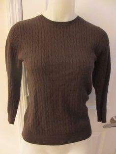 WOMENS MICHAEL KORS BROWN SWEATER SIZE M  LONG-SLEEVE MATERIALS: 80% COTTON, 20% NYLON MEASUREMENTS: SHOULDER: 13" ARMPIT TO ARMPIT: 16" SLEEVE: 18" WAIST: 15.5" LENGTH: 22" IN EXCELLENT CONDITION.fergie-6 Get Images that Make Supersized Seem Small. Attention Sellers - Get Templates Image Hosting, Scheduling at Auctiva.com. Track Page Views With Auctiva's FREE Counter Brown Long Sleeve Cable Knit Top, Brown Cable Knit Long Sleeve Top, Fitted Brown Crew Neck Sweater, Brown Cable Knit Crew Neck Top, Fitted Brown Cable Knit Sweater, Brown Sweater, Sweater Sizes, Men Sweater, Michael Kors