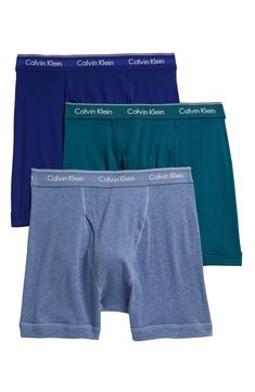 Cut from soft, breathable cotton, these staple boxer briefs feature a comfortable fit and a branded elastic waistband. Style Name:Calvin Klein 3-Pack Boxer Briefs. Style Number: 5893389. Available in stores. Calvin Klein Cotton Boxer Briefs Multi-pack, Calvin Klein Cotton Multipack Boxer Briefs, Calvin Klein Cotton Boxer Briefs For Sports, Casual Calvin Klein Cotton Boxer Briefs, Calvin Klein Casual Cotton Boxer Briefs, Calvin Klein Cotton Boxer Briefs For Loungewear, Casual Calvin Klein Boxer Briefs For Loungewear, Calvin Klein Casual Boxer Briefs For Loungewear, Calvin Klein Casual Boxer Briefs