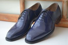 Handmade Premium Quality Leather Navy Blue Colour Oxford Wing Tip Brogue Men Shoes ❤ Upper Material👉 Genuine Calf Leather ❤ Inner Linings👉 Soft Leather ❤ Style👉 Oxford Wing Tip Brogue Men Shoes ❤ Colour👉 navy Blue ❤ Sole👉 Leather ❤ Gender👉 Male ❤ Heel👉 Leather ❤ Totally Hand stitched 👍 Manufacturing Time 12 to 14 Business Days Accessories may differ Sometime a little from original picture due to availability Coloured rubber out sole extends durability and longevity of these striking men's dress shoes LOAFER These comfortable slip-on shoes were invented at the turn of the 20th century and are considered offshoots of moccasins. The shaft of the loafer continues down under the length of the foot and is sealed on top with a vamp insert. Loafers also feature an out sole and a heel. CALF Blue Wingtip Dress Shoes With Brogue Detailing, Blue Plain Toe Oxfords For Business, Blue Wingtip Oxfords With Brogue Detailing, Blue Oxfords With Brogue Detailing, Blue Wingtip Leather Shoes For Work, Blue Wingtip Dress Shoes For Office, Blue Leather Sole Oxfords For Business Casual, Blue Leather Brogue Shoes For Work, Blue Goodyear Welted Oxfords For Business