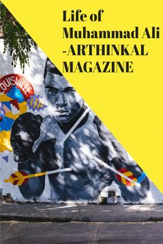 the cover of life of muhammad ali - athnkal magazine, with an image of a man holding a kite