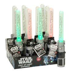 Wholesale Star Wars Light Up Light Saber Candy Dispenser 0.53 Oz- Bulk Star Wars Lightsaber Toy, Star Wars Theme Birthday, Star Wars Party Favors, Princess Wedding Theme, Lightsaber Toy, Pop Up Princess, Star Wars Lightsaber, Star Wars Items, Star Wars Light