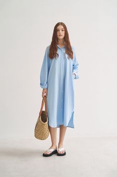 T-Shirt – Basic Dress / Pants / Skirt / Shirt / Elegant - Comfy – Lana – Vietnam Relaxed Fit T-shirt Dress For Summer Loungewear, Spring Loungewear T-shirt Dress, Summer Linen Sleep Dress, Relaxed Fit Cotton T-shirt Dress For Summer, Blue Cotton Sleep Dress, Shirt Dress Summer, Summer Shirts