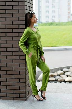 Formal Green Jumpsuit for Womens Business jumpsuit Overalls | Etsy Business Jumpsuit, Jumpsuit For Wedding, Wedding Guest Jumpsuit, Jumpsuit Formal, Prom Jumpsuit, Jumpsuit For Wedding Guest, Womens Business, Elegant Jumpsuit, Jumpsuit Overalls