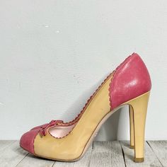 Red Valentino Patent Leather Colorblock Pumps Tan | Nude | Pink Size 37 Colorblock Pattern Patent Leather W/ Leather Trim Scalloped & Bow Accents Almond Shaped Toe Previously Loved In Excellent Condition Red Valentino Shoes, Almond Shaped, Valentino Shoes, Nude Pink, Red Valentino, Leather Trim, Leather Trims, Lady In Red, Shoes Women Heels