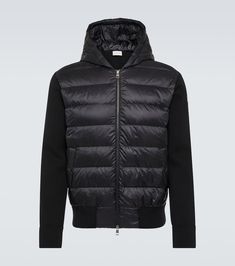 Find MONCLER Striped Padded Hoodie on Editorialist. Material: 100% polyamide. Care instructions: dry clean. Made in Moldova. Material II: 100% wool. Filling: 90% down, 10% feathers. Contains non-textile parts of animal origin. Closure: zipped front. Pockets: snap-buttoned pockets. Hood. Wool Hoodie With Ribbed Cuffs, Luxury Cotton Winter Hoodie, Luxury Black Hoodie With Ribbed Cuffs, Hooded Wool Outerwear With Ribbed Cuffs, Luxury Winter Hoodie With Ribbed Cuffs, Luxury Winter Hoodie, Winter Nylon Hoodie With Double-lined Hood, Luxury Winter Hoodie With Double-lined Hood, Luxury Cotton Outerwear For Winter