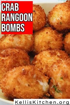 Crab Rangoon Bombs via @KitchenKelli Homemade Crab Rangoon, Rangoon Recipe, Crab Rangoon Recipe, Crab Dishes, Food Bars, Crab Rangoon, Homemade Meals