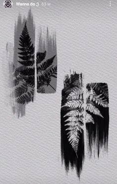 three black and white images of leaves on a gray background with the words, wanna do 3