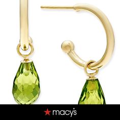 in stock Modern Gold Jewelry With Peridot, Classic Peridot Jewelry, Modern Gold Peridot Jewelry, Modern Yellow Gold Peridot Jewelry, Elegant Green 14k Gold Hoop Earrings, Yellow Gold Peridot Teardrop Jewelry, Green 14k Gold Hoop Earrings Fine Jewelry, Green 14k Gold Fine Jewelry Hoop Earrings, Gold Teardrop Peridot Earrings