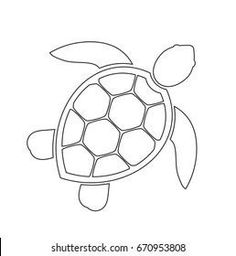 a sea turtle icon in outline style on a white background