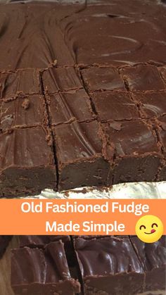 an old fashioned fudge made simple with brownies and chocolate frosting on top