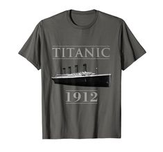 PRICES MAY VARY. Perfect vintage voyage of the RMS Titanic tees - Atlantic Ocean cruise ship - perfect retro t-shirt. History reminder about passengers men, women and children who drowning in April 1912 because of hitting the huge iceberg. Titanic Tees Youth Voyage Titanic 1912 Shirt. Make a cool gift on a special occasion, birthday party or Thanksgiving for your husband or wife, mom and dad, uncle and aunt, grandma Lightweight, Classic fit, Double-needle sleeve and bottom hem Hipster Baby Clothes, Ocean Cruise, Rms Titanic, Brother Shirts, Biker Shirts, Custom Design Shirts, Feminist Shirt, Retro T Shirt, Dog Lover Shirt