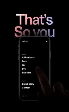 a person touching their phone with the text that's so you on it in front of them