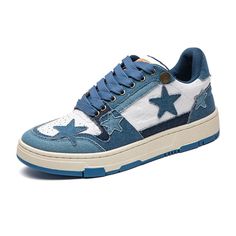 These classic High Street Cowboy Star Patchwork Sneakers provide both comfort and style. Crafted with premium leather and a stylish patchwork design, the sneakers offer a fashionable yet timeless look. The sturdy construction ensures durability and long-lasting wear. Features: -All-gender Available -Mid-heeled design -Round toes -Denim Patchwork -Soft/comfortable sole -Low Cut Design -All season-available Star Things, Patchwork Sneakers, Cowboy Star, Outfit Building, Star Patchwork, Dr Shoes, Denim Sneakers, High Heel Sneakers, Chunky High Heels