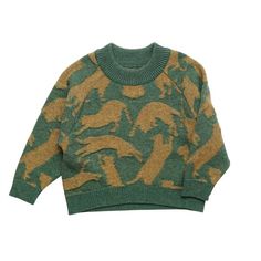 Playful Green Crew Neck Sweater, Playful Green Sweater With Crew Neck, Corduroy Blouse, Cat Sweater, Kids Pants, Kids Sweater, Cat Pattern, Girls Sweaters, Korean Outfits