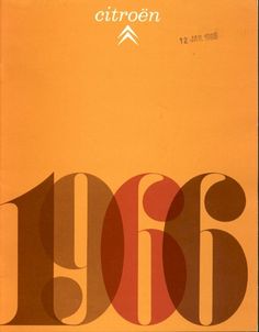 an orange book cover with the words citroen written in large letters on it