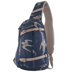 evo.com | Patagonia Day Packs > Tougher and more secure than a purse but less cumbersome than a backpack, the Patagonia Atom 8L Sling is the perfect carryall when you don't need to bring much, but you don't want your valuables dangling from a thin strap. 7.4-oz 630-Denier 100% Nylon (50% Recycled / 50% High-Tenacity) Plain Weave with a Polyurethane Coating and a DWR (Durable Water Repellent) Finish Two-Compartment Sling Has Just Enough Room for Daily Essentials Asymmetrical Harness Carries Cl Patagonia Purse, Patagonia Atom Sling 8l, Patagonia Sling Bag, Adventure Sling Bag, Baggu Water Bottle Sling, Nylon Shoulder Bag Backpack For On-the-go, One Strap Backpack, Patagonia Outfit