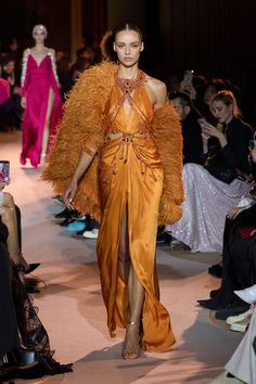 Zuhair Murad Spring 2023 Couture Collection | Vogue Copper Dress, Peacock Dress, Dream Dresses, Luxury Wear