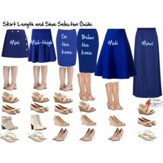 skirt length and shoe selection guide Áo Blu, Inside Out Style, Fashion Vocabulary, Mode Inspiration, Designer Heels, Looks Style, Look Fashion, Skirt Length