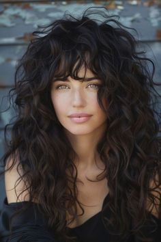 Curly Hair 2024, Low Maintenance Long Hair, 70s Curly Hair, Elegant Curly Hair, Pink And Lavender Hair, Curly Shag With Bangs, Lavender Hair Ideas, Hair Color Beautiful, Curls With Bangs