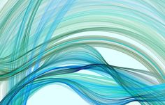 an abstract blue and green background with wavy lines