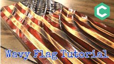 an american flag made out of wood on top of a wooden table with text overlaying it