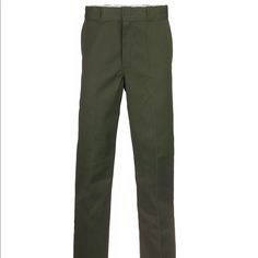 Nwot, Size 40x30 Dickies Olive Green Work Pants. Style 874. Smoke Free Home. No Rips, Stains, Or Tears. Classic Green Cotton Work Pants, Green Tapered Leg Work Pants With Welt Pockets, Green Work Pants With Welt Pockets, Classic Green Work Pants, Classic Green Trousers For Work, Green Work Pants With Belt Loops, Green Dickies Pants Outfit Men, Green Work Pants, Dickies Green Pants