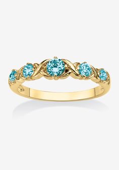 Designed to be worn stacked or solo, this 14-karat gold-plated birthstone ring suits every age and fashion taste. Includes gift box and drawstring. 14-karat Gold-PlatedMain Stone: 1 Round Brilliant Cut Simulated Birthstone Crystal, 4 mm x 4 mmShank Width: 2.5 mm wideDimensions: 21 mm wide x 5 mm long x 3.5 mm highSizes 5-10Includes gift box and drawstring pouchImported | Women's Yellow Gold-Plated Simulated Birthstone Ring by PalmBeach Jewelry in December (Size 6) London Gifts, Engagement Rings Opal, Birthstone Ring, Opal Rings, Accessories Shop, Yellow Gold Rings, Ring Designs, Jewelry Shop, Platinum