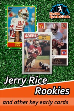 There is more than one Jerry Rice rookie card, but I consider the 1986 Topps card to be the primary card to own. In this post we’ll take a look at that card — and we’ll discuss other Jerry Rice rookies and early key cards.


The 1986 Topps Jerry Rice Rookie Card, #161, is one of the most sought-after football cards of the 1980s. Jerry Rice caught for more than 900 yards in his rookie year and went on to smash every lifetime receiving record. Jerry Rice, Hall Of Fame, Nfl, Rice