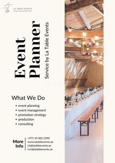 an event poster with the words what we do