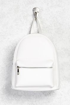 Faux Leather Backpack | Forever21 Vegan Backpack, Rucksack Bags, Knapsack Bag, Forever 21 Bags, White Backpack, Pack Backpack, Faux Leather Backpack, Vegan Handbags, Leather Rucksack