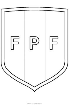 the emblem for fpp is shown in black and white, with an oval shape