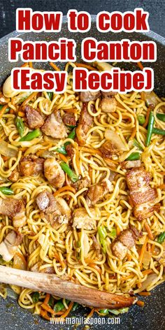 Manila Spoon Recipes, Pancit Canton With Egg, Chicken Pancit Recipe, Palabok Recipe, Bihon Recipe, Pancit Canton Recipe, Canton Noodles, Pancit Palabok, Phillipino Food