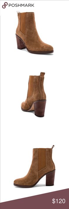 Splendid Booties New Splendid Newbury Oakside Splendid Shoes Ankle Boots & Booties Brown Spring Boots With Heel Pull Tab, Brown Boots With Heel Pull Tab For Spring, Spring Brown Boots With Heel Pull Tab, Brown Heels With Suede Lining And Medium Width, Brown Suede-lined Heels For Spring, Brown Suede Lined Heels For Spring, Brown Block Heel With Suede Lining, Brown Suede Booties With Stacked Heel, Chic Brown Booties With Stacked Heel