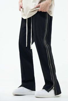 Get ready to take your street style up a level with nightcity's Double Side Zip Straight Pants. These pants feature zipper detail in both sides for a bit of edginess and a comfortable fit. Plus, it comes with an elastic waist and drawstrings, so you can adjust the fit just for you. Easily match the pants with any shirt, and you're sure to make heads turn as you strut down the street. Complete your look and get creative—you won't be disappointed!
Gender: MenMaterial: PolyesterClothing Length: Ful Diesel Pants, Side Zip Pants, Stretches For Flexibility, Zipper Pants, Streetstyle Fashion, How To Wear Scarves, Contemporary Aesthetic, Urban Wear, Zipper Detail