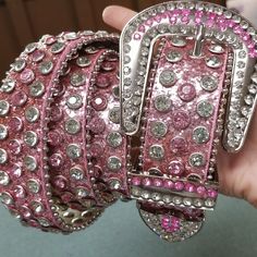 Brand New Pink Rhinestone Belts Sparkly Glitter Belts Great For Pageants, Parties, Fairs, Rodeos. Sizes Small 105cm Length Medium 115cm Length Large 125cm Length X-Large 132cm Length Glitter Belts, Sparkly Belt, Sparkly Belts, Belts Western, Rhinestone Belts, Rodeo Party, Cowgirl Belts, Hat Jewelry, Bling Belts