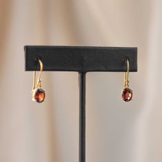 Our Garnet Dangle Earrings in gold vermeil are just the right size to be noticed and small enough to wear all day comfortably. The stone is a large 8mm natural deep red genuine Garnet popular as a January birthstone. Also available in sterling silver, see earrings section. Sold as a pair, comes with extra silicone ear backs to keep them secure. DETAILS * Dimensions: 8mm x 6mm, total length - 24mm * Material: 18k gold vermeil over 925 sterling silver base, genuine Garnet * Birthstone month - Janu Month January, Chunky Silver Rings, Garnet Birthstone, Natural Gemstone Jewelry, January Birthstone, Garnet Earrings, Birthstone Gifts, December Birthstone, Birthday Gifts For Girls