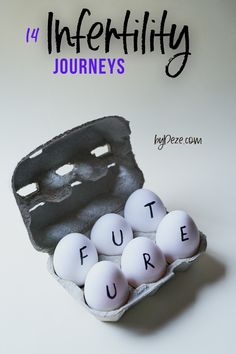 an egg carton with four eggs in it and the words, i'm here journey